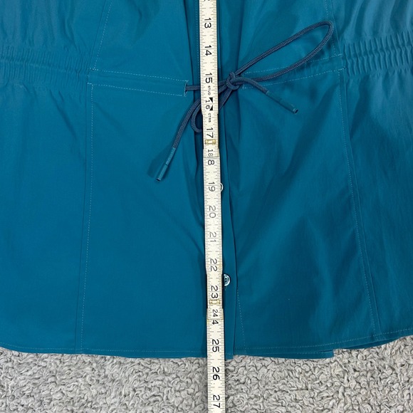 Athleta Levitate Poplin Tank Women L Teal Blue NWT Activewear Outdoor Utility - Picture 7 of 8